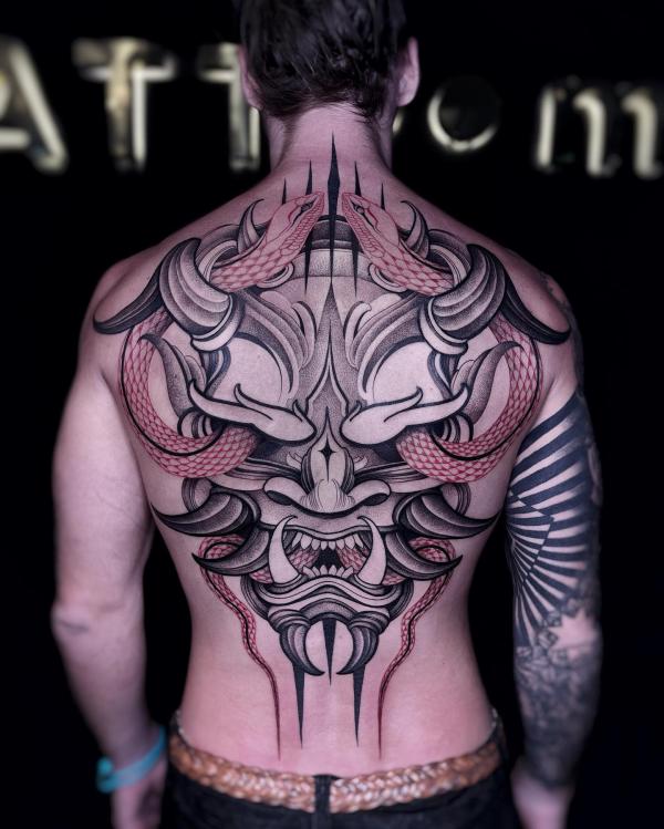 Oni Mask Tattoo: Unveiling the Mystique and Meaning