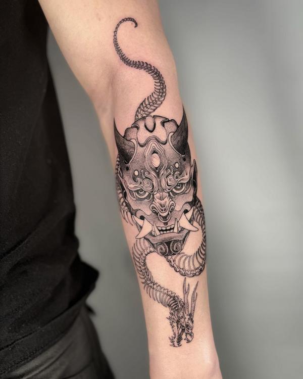 Oni Mask Tattoo: Unveiling the Mystique and Meaning