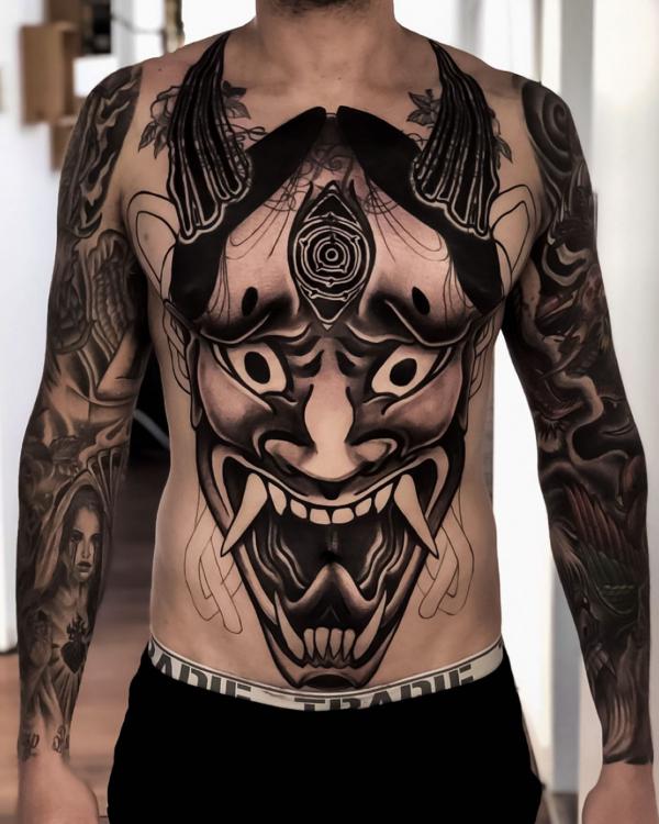 Oni Mask Tattoo: Unveiling the Mystique and Meaning