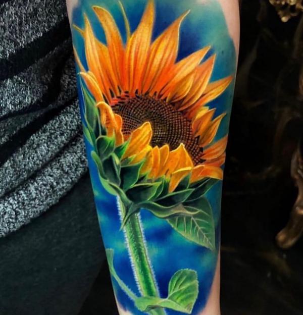 180 Inspirational Sunflower Tattoos with Meaning