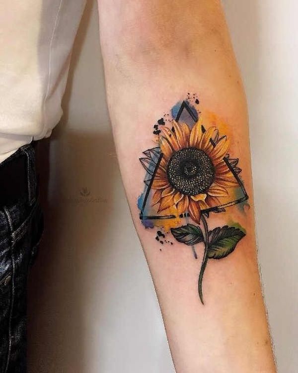 180 Inspirational Sunflower Tattoos with Meaning