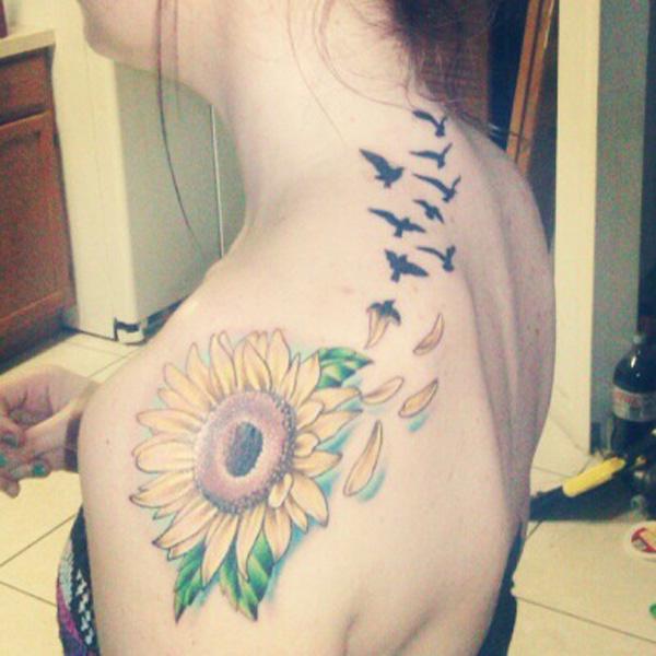 180 Inspirational Sunflower Tattoos with Meaning