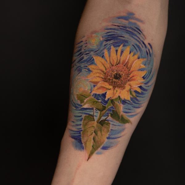 180 Inspirational Sunflower Tattoos with Meaning