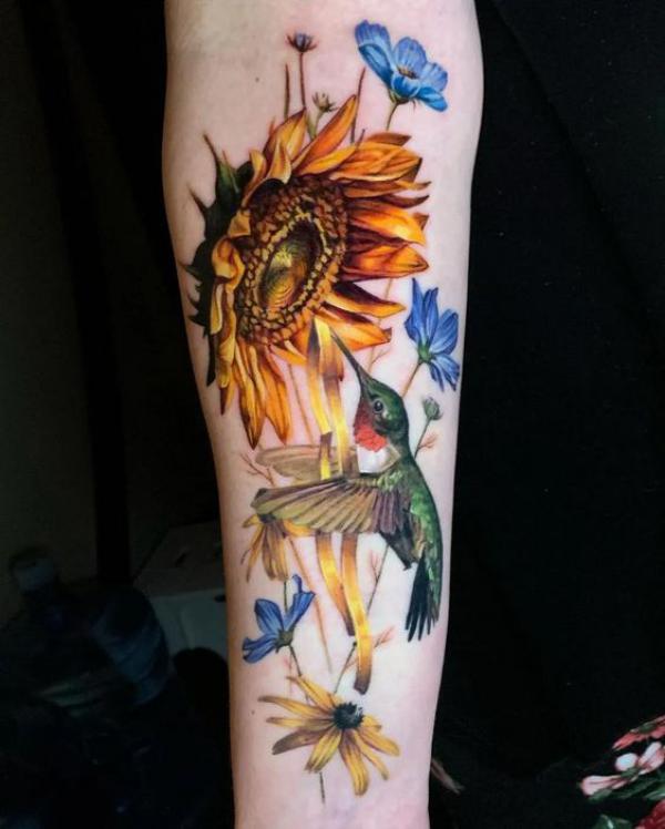 180 Inspirational Sunflower Tattoos with Meaning