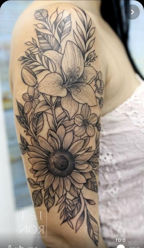 180 Inspirational Sunflower Tattoos with Meaning