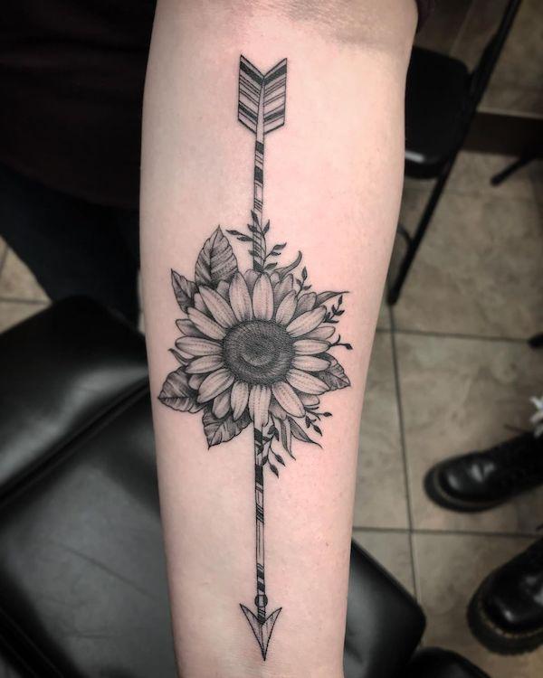 180 Inspirational Sunflower Tattoos with Meaning