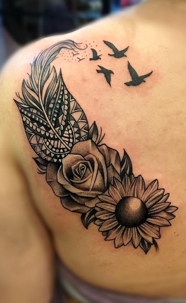 180 Inspirational Sunflower Tattoos with Meaning
