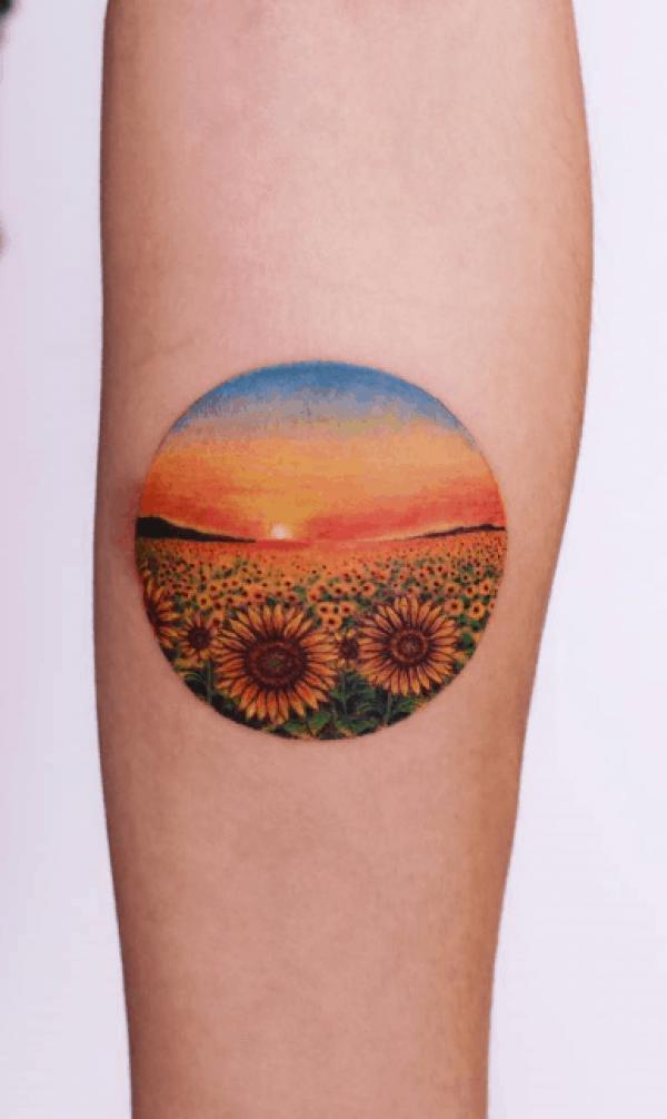 180 Inspirational Sunflower Tattoos with Meaning
