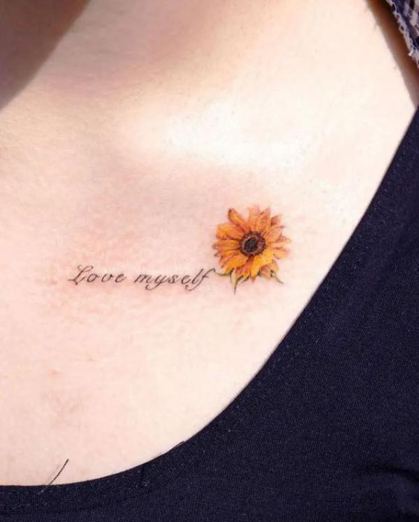 180 Inspirational Sunflower Tattoos with Meaning