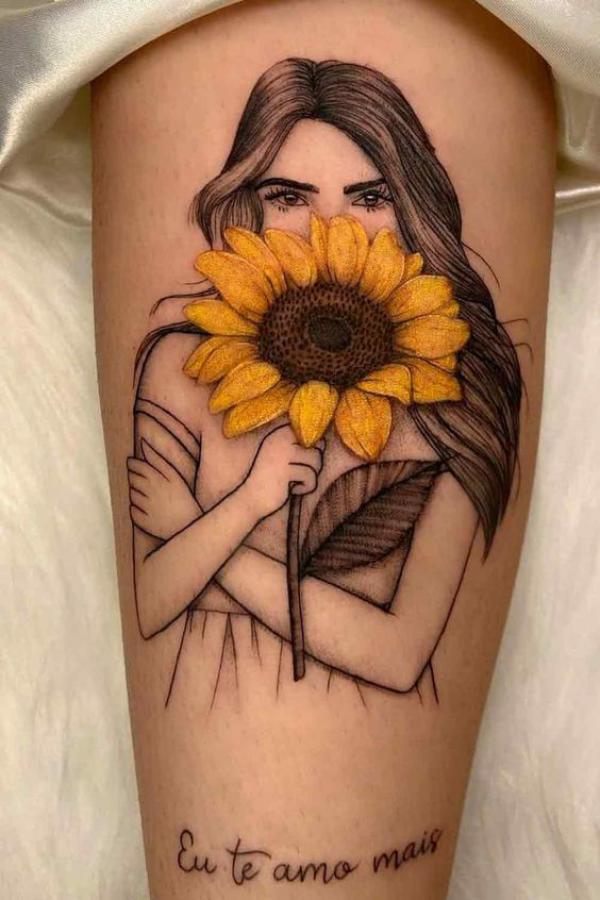 180 Inspirational Sunflower Tattoos with Meaning
