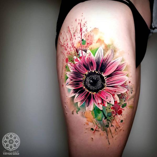 180 Inspirational Sunflower Tattoos with Meaning