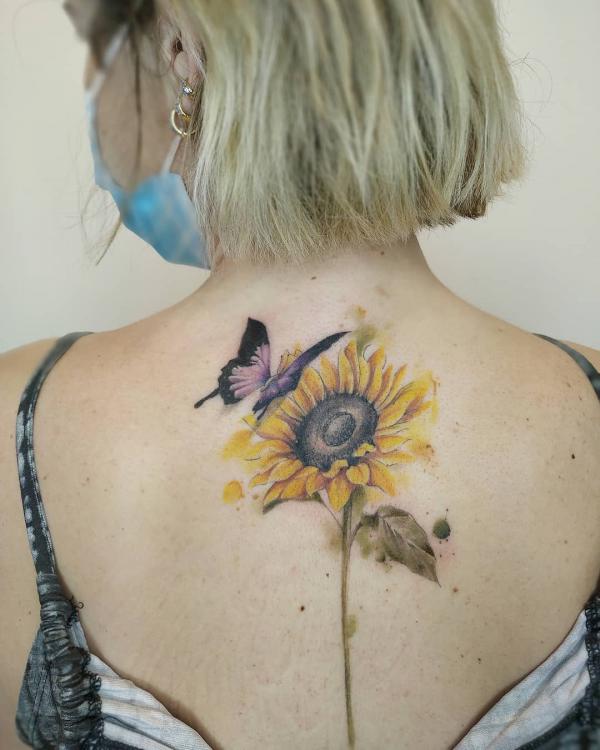 180 Inspirational Sunflower Tattoos with Meaning