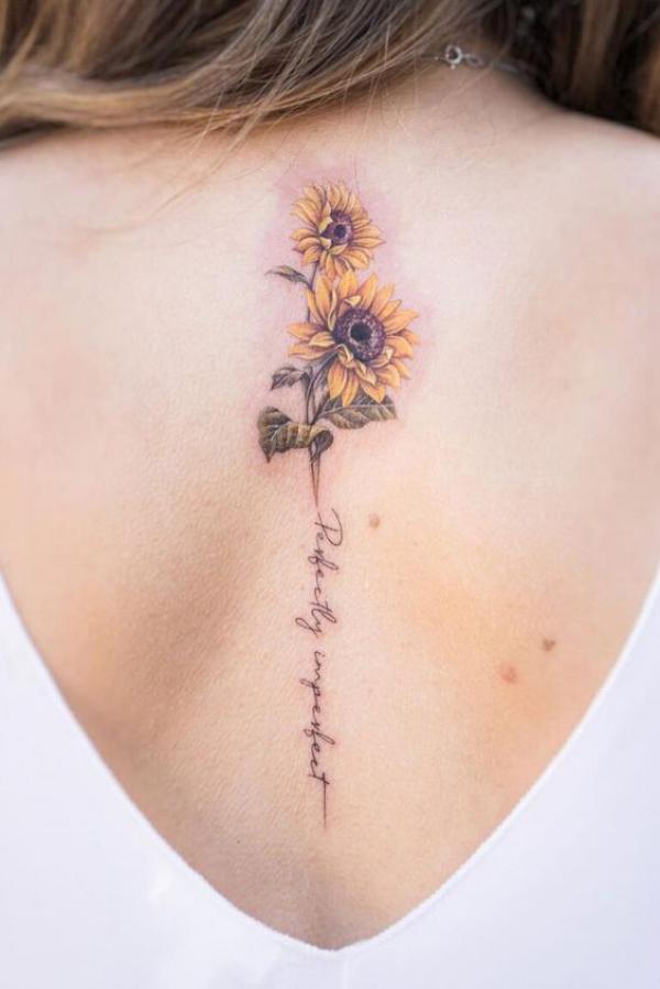 180 Inspirational Sunflower Tattoos with Meaning