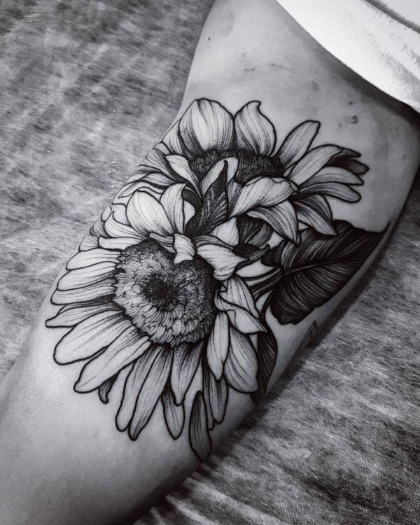 180 Inspirational Sunflower Tattoos with Meaning
