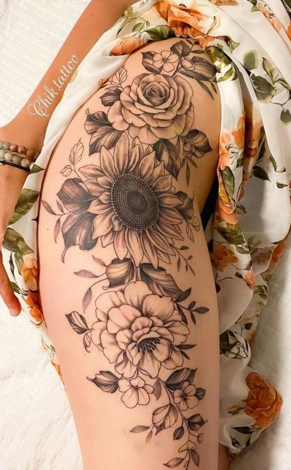 180 Inspirational Sunflower Tattoos with Meaning