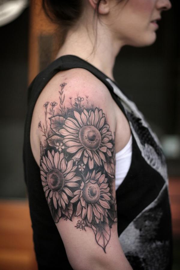 180 Inspirational Sunflower Tattoos with Meaning