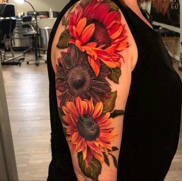 180 Inspirational Sunflower Tattoos with Meaning