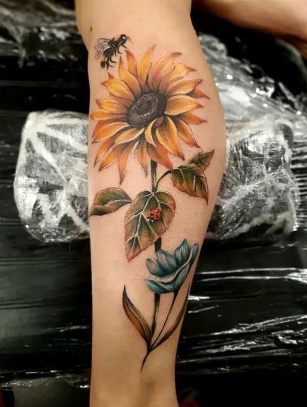 180 Inspirational Sunflower Tattoos with Meaning