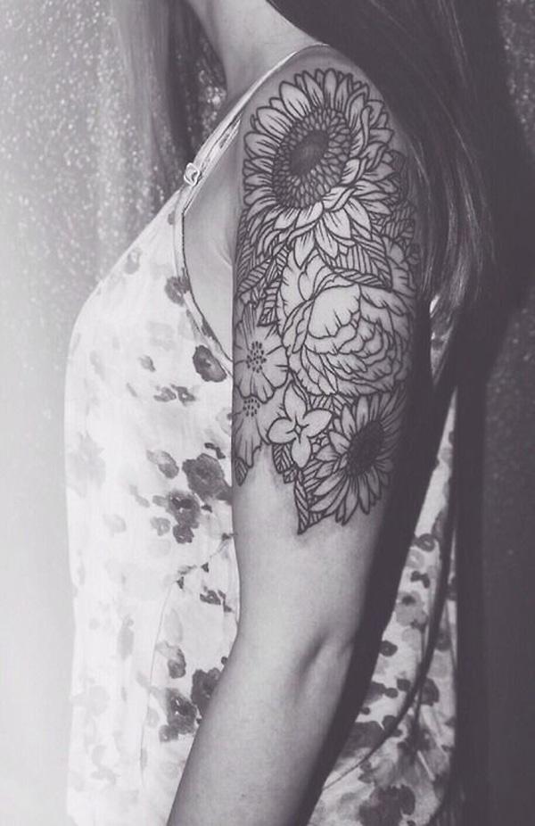 180 Inspirational Sunflower Tattoos with Meaning