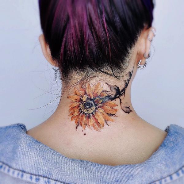 180 Inspirational Sunflower Tattoos with Meaning