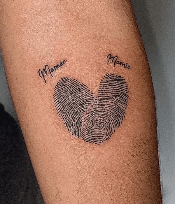 Fingerprint Heart Tattoo: Meaning and Designs