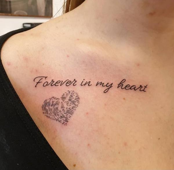 Fingerprint Heart Tattoo: Meaning and Designs