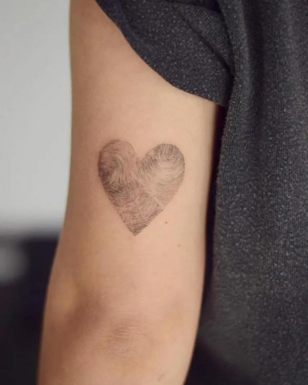 Fingerprint Heart Tattoo: Meaning and Designs