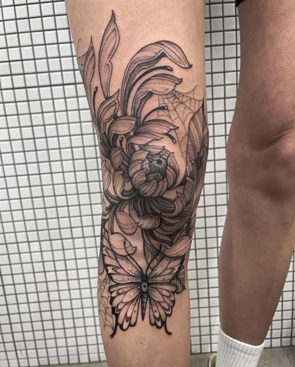 85 Knee Tattoo: Designs and Styles