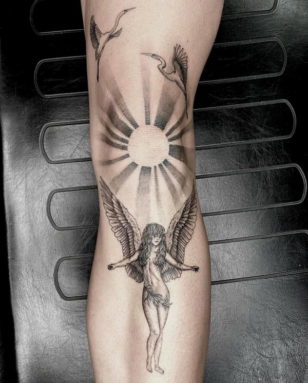 85 Knee Tattoo: Designs and Styles