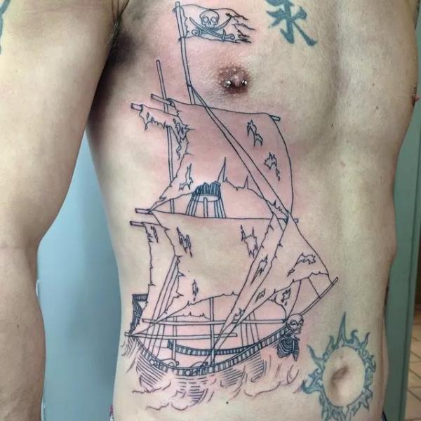 Pirate Ship Tattoo: Meaning and Designs