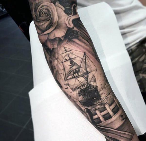 Pirate Ship Tattoo: Meaning and Designs