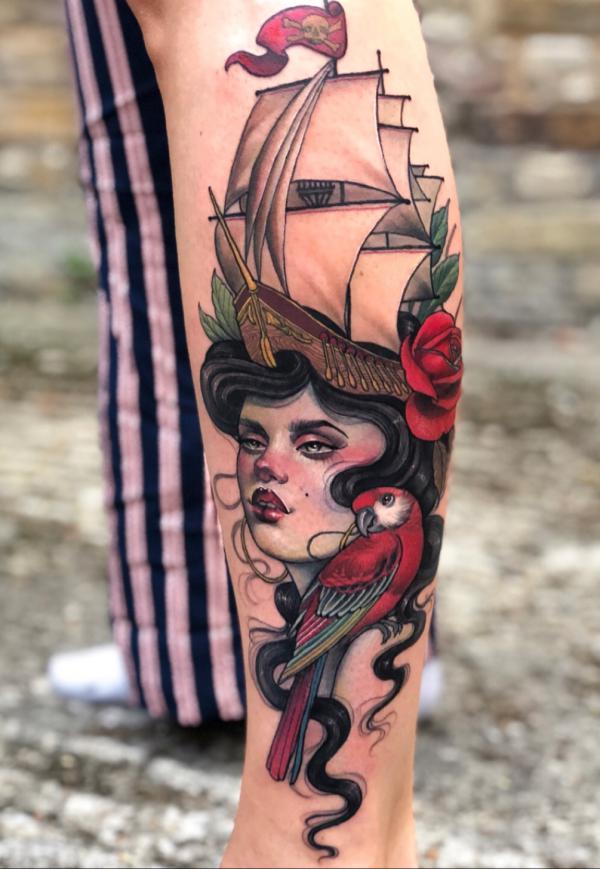 Pirate Ship Tattoo: Meaning and Designs