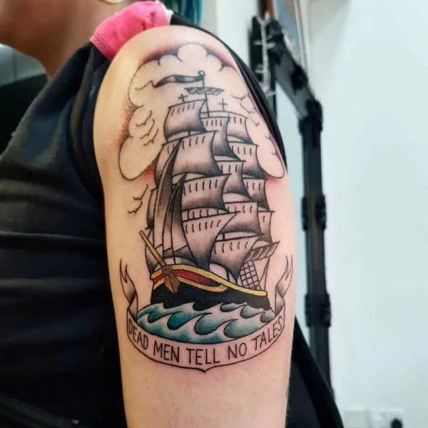 Pirate Ship Tattoo: Meaning and Designs