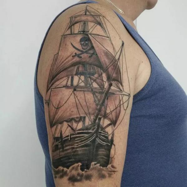 Pirate Ship Tattoo: Meaning and Designs