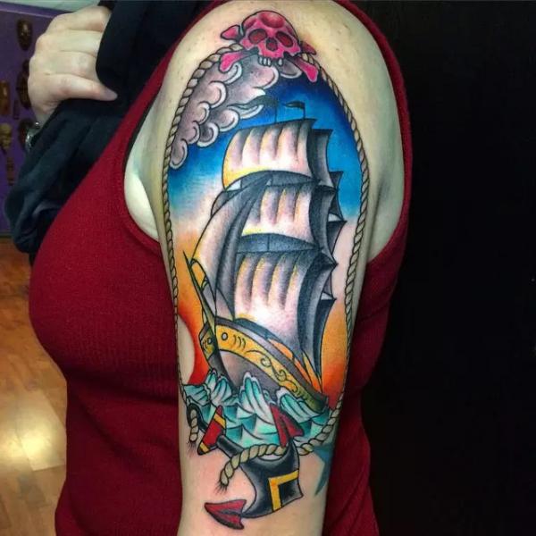 Pirate Ship Tattoo: Meaning and Designs