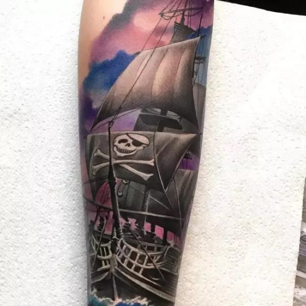 Pirate Ship Tattoo: Meaning and Designs