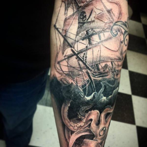 Pirate Ship Tattoo: Meaning and Designs