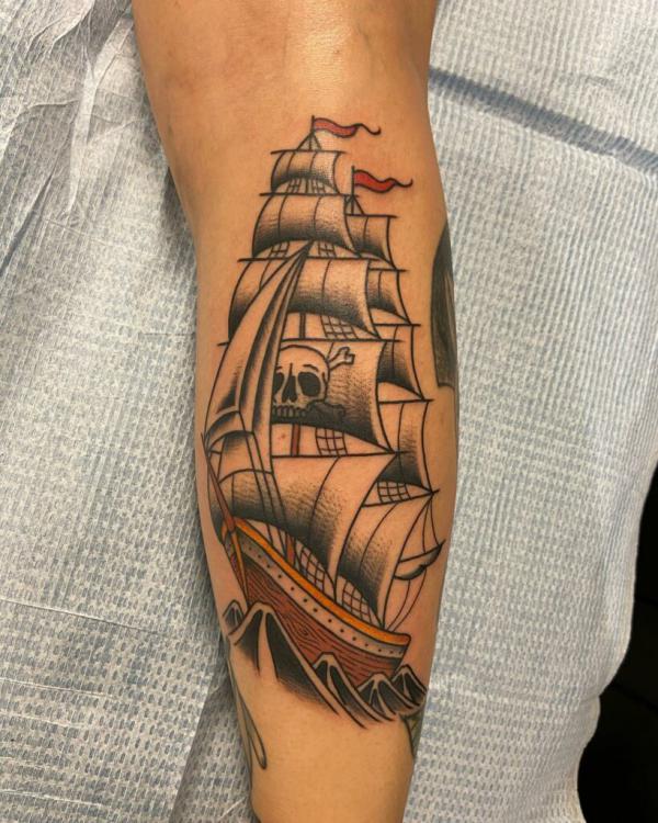 Pirate Ship Tattoo: Meaning and Designs