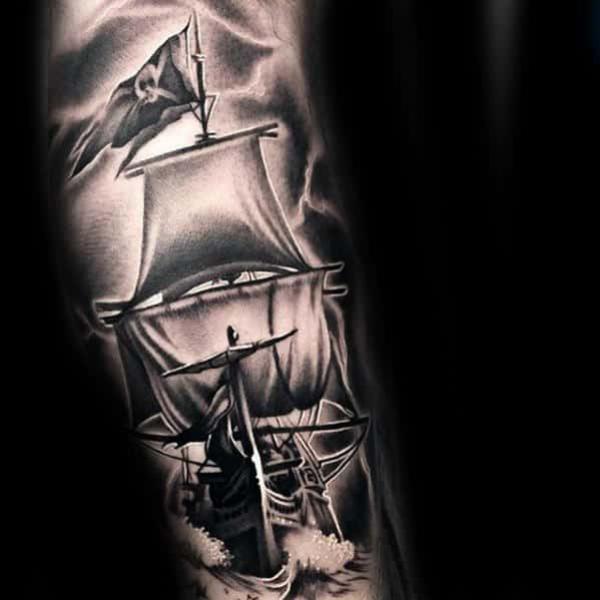 Pirate Ship Tattoo: Meaning and Designs