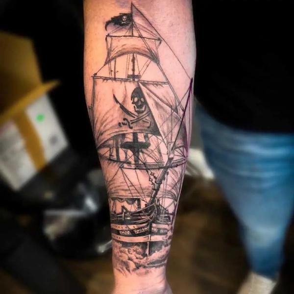 Pirate Ship Tattoo: Meaning and Designs