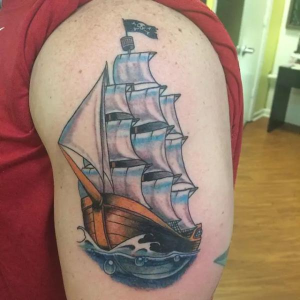 Pirate Ship Tattoo: Meaning and Designs