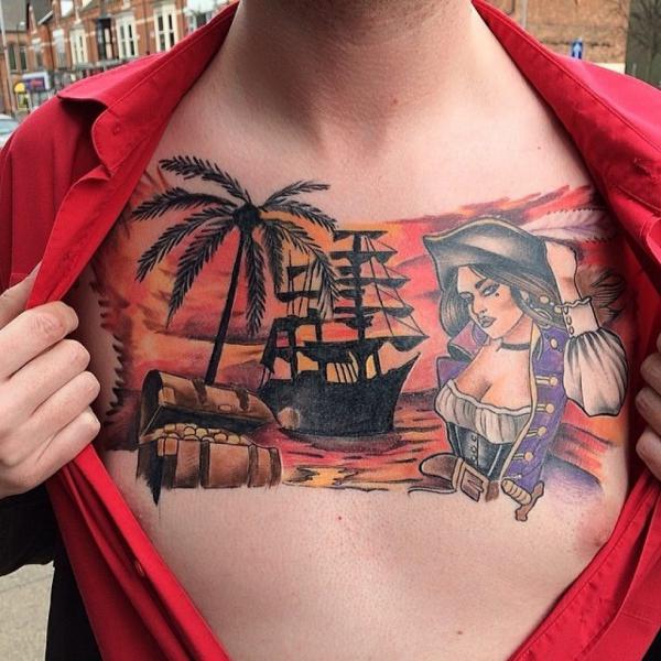 Pirate Ship Tattoo: Meaning and Designs