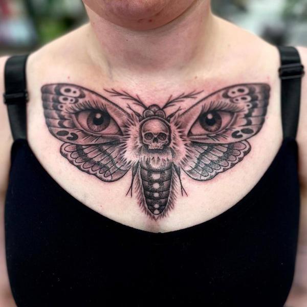 50+ Death Moth Tattoo Designs with Meanings
