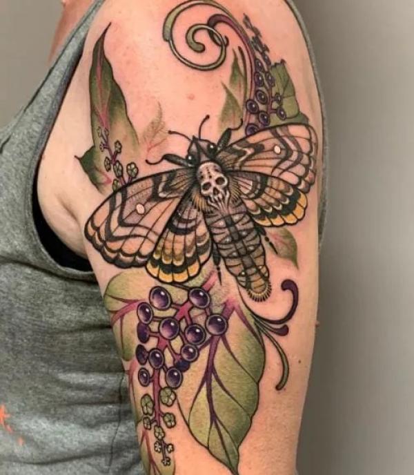 50+ Death Moth Tattoo Designs with Meanings