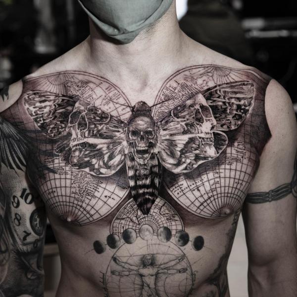 50+ Death Moth Tattoo Designs with Meanings