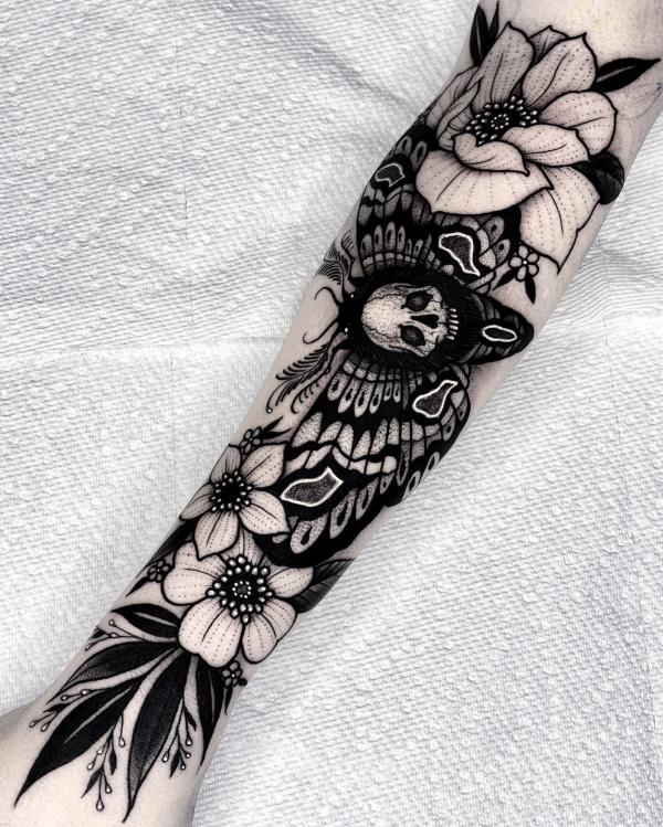 50+ Death Moth Tattoo Designs with Meanings