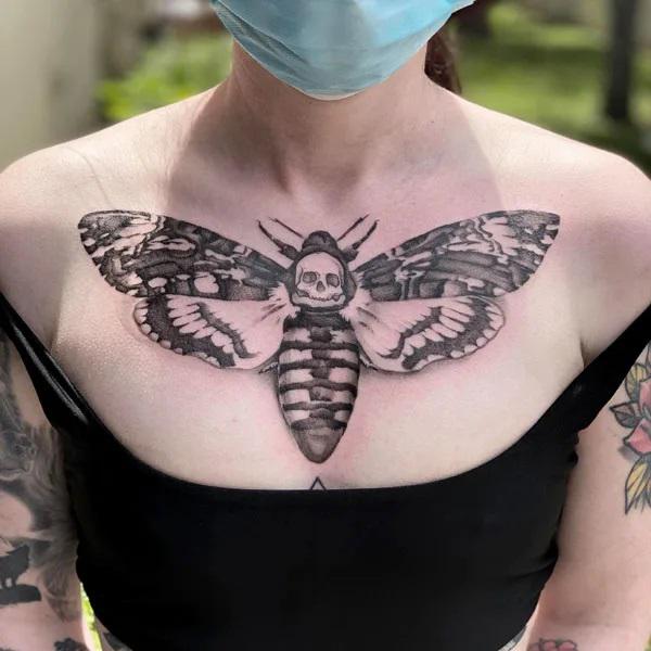 50+ Death Moth Tattoo Designs with Meanings