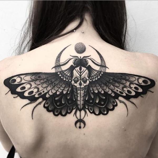 50+ Death Moth Tattoo Designs with Meanings