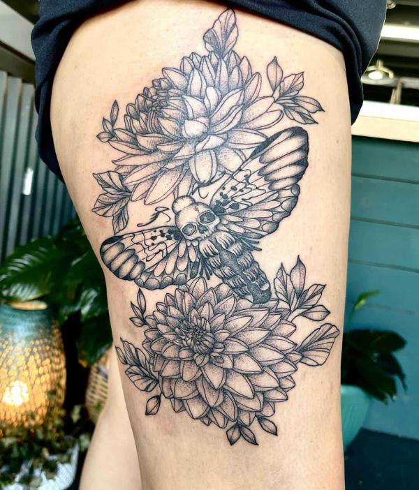 50+ Death Moth Tattoo Designs with Meanings