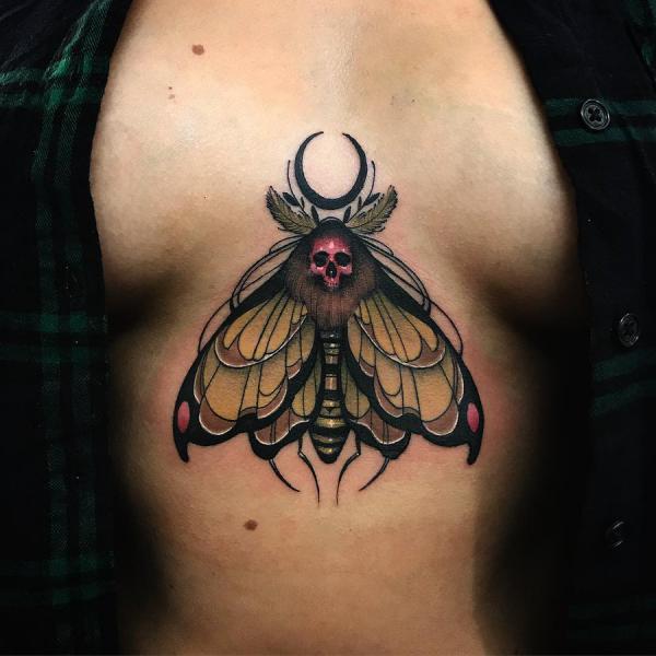 50+ Death Moth Tattoo Designs with Meanings